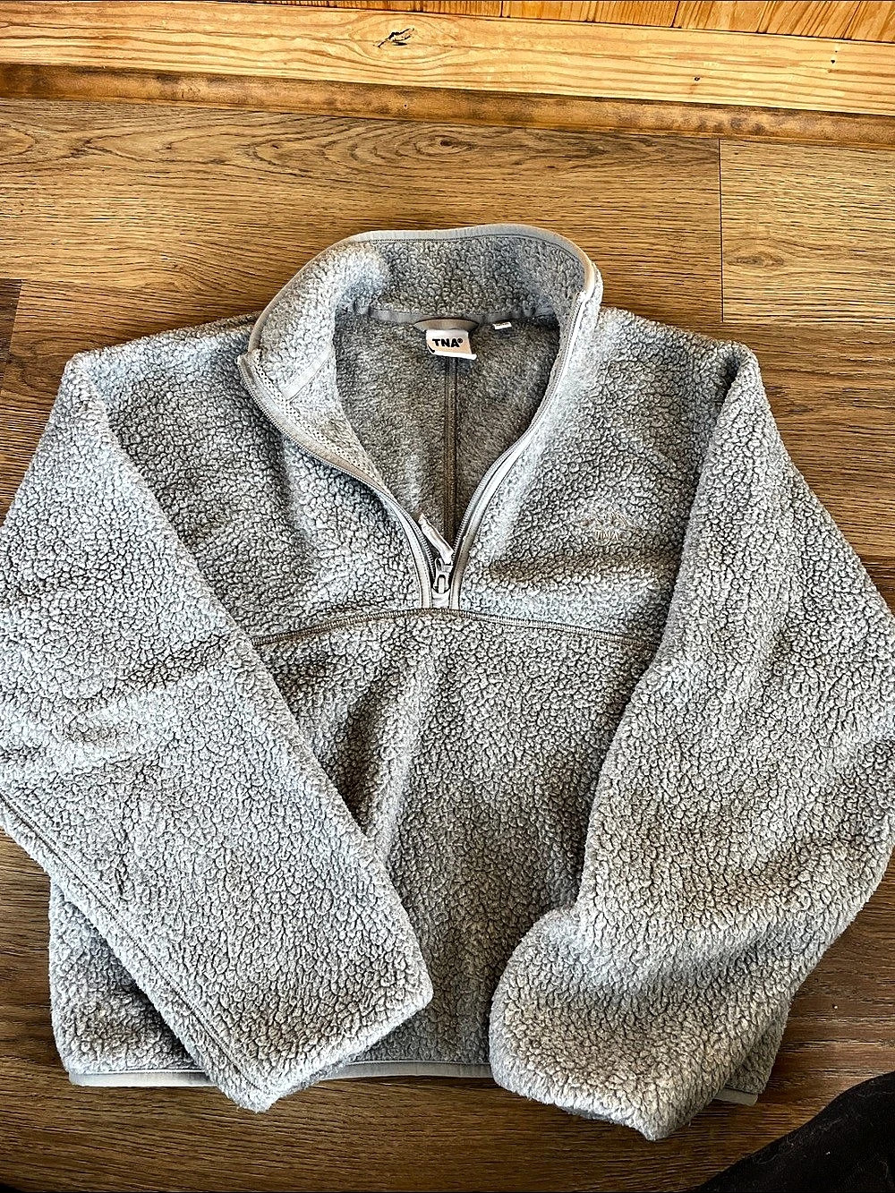 TNA Athletic Half-Zip Gray Fleece Jacket Size Small